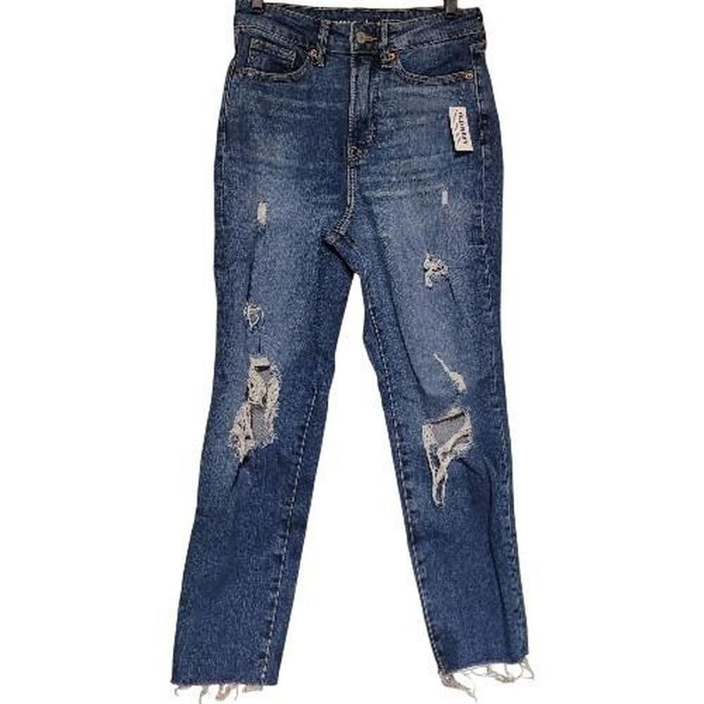 NWT Old Navy Womens Jeans Higher High Rise OG Straight Petite 4, Measures 27x26